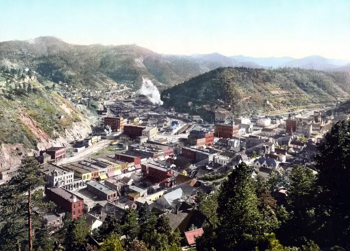 Framed Print : Deadwood, South Dakota. Photochrom ca. 1900