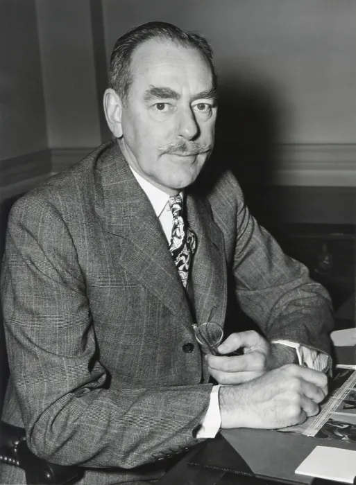 Framed Print : Dean Acheson, Sec. of State, at the American Embassy in London, May 13, 1950. He was attending the Foreign Ministers Conference at Lancaster House. - (BSLOC_2014_15_107)