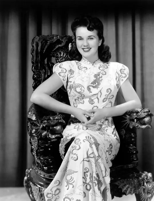 Framed Print : Deanna Durbin posing in costume used in AMAZING MRS. HOLLIDAY, 1943