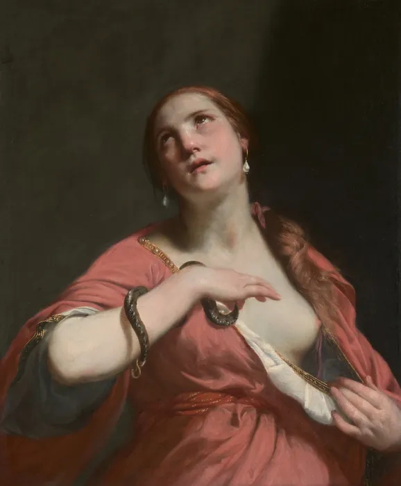 Framed Print : THE DEATH OF CLEOPATRA, by Guido Cagnacci, 1645-55, Italian painting, oil on canvas Framed Print : THE DEATH OF CLEOPATRA, by Guido Cagnacci, 1645-55, Italian painting, oil on canvas