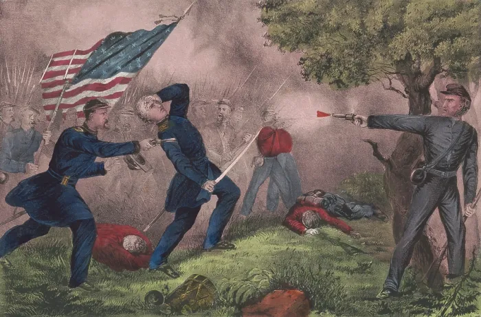 Framed Print : Death of Col Edward D. Baker: At the Battle of Balls Bluff Near Leesburg Va. Oct. 21, 1861 Framed Print : Death of Col Edward D. Baker: At the Battle of Balls Bluff Near Leesburg Va. Oct. 21, 1861