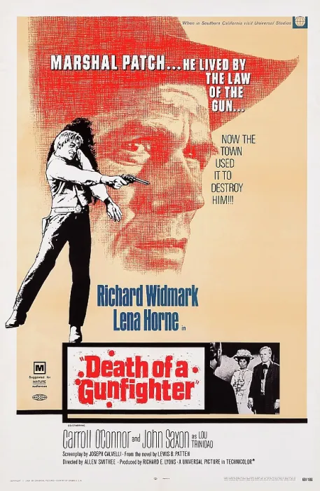 Framed Print : DEATH OF A GUNFIGHTER, US poster art, bottom right insert: Lena Horne, Richard Widmark, 1969