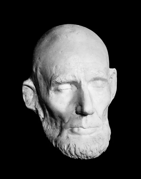 Framed Print : Death mask of Abraham Lincoln (1809-1865), U.S. President (1861-1865)