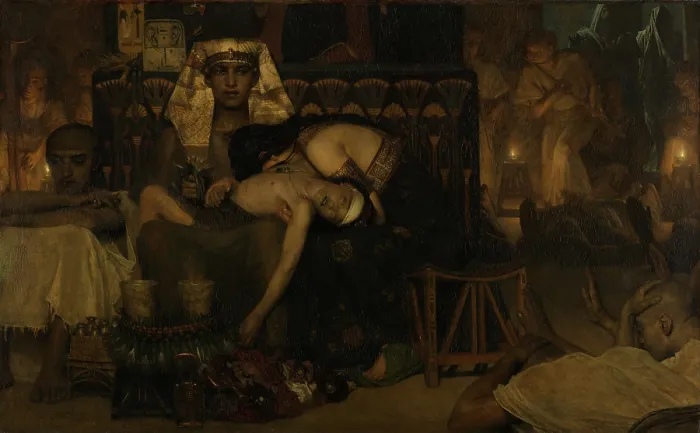 Framed Print : Death of the Pharaoh's Firstborn Son, by Lawrence Alma Tadema, 1872, English painting oil on canvas