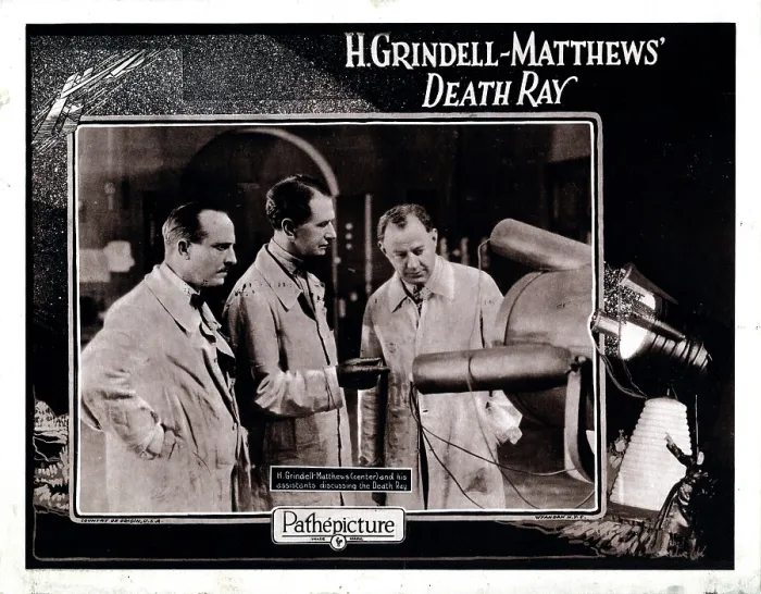 Framed Print : THE DEATH RAY, Harry Grindell Matthews, (center), 1924
