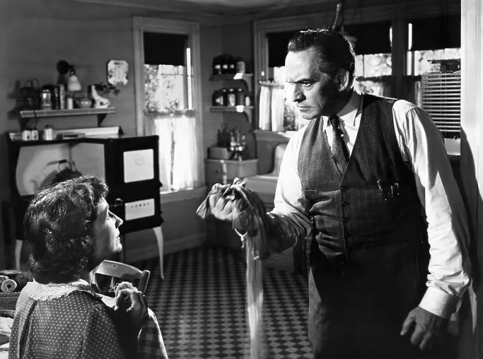 Framed Print : DEATH OF A SALESMAN, from left: Mildred Dunnock, Fredric March, 1951 Framed Print : DEATH OF A SALESMAN, from left: Mildred Dunnock, Fredric March, 1951