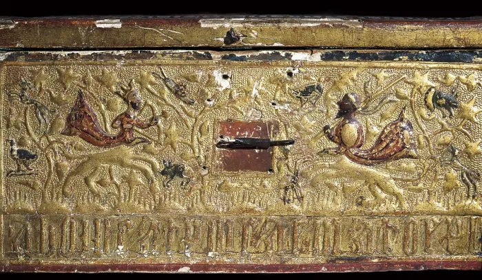 Framed Print : Decorated chest with inscription in gothic characters. Catalan school (14th c.). Gothic art. Furniture. SPAIN. Lerida. Lleida Museum. AISA / Everett Collection**US SALES ONLY** Framed Print : Decorated chest with inscription in gothic characters. Catalan school (14th c.). Gothic art. Furniture. SPAIN. Lerida. Lleida Museum. AISA / Everett Collection**US SALES ONLY**
