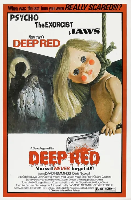 Framed Print : DEEP RED, US poster, 1975