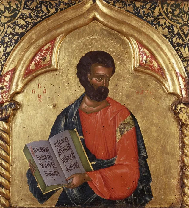 Framed Print : Deesis, attributed to Onufri Qiprioti, 17th Century, tempera on wood - Albania, Berat, Onufri Museum. Detail Framed Print : Deesis, attributed to Onufri Qiprioti, 17th Century, tempera on wood - Albania, Berat, Onufri Museum. Detail
