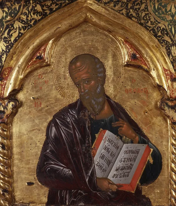 Framed Print : Deesis, attributed to Onufri Qiprioti, 17th Century, tempera on wood - Albania, Berat, Onufri Museum. Detail Framed Print : Deesis, attributed to Onufri Qiprioti, 17th Century, tempera on wood - Albania, Berat, Onufri Museum. Detail