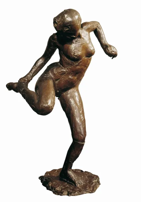 Framed Print : DEGAS, Edgar (1834-1917). Dancer Holding her Foot. ca. 1900-1910. Work executed with brown wax. Impressionism. Sculpture. Private Collection Framed Print : DEGAS, Edgar (1834-1917). Dancer Holding her Foot. ca. 1900-1910. Work executed with brown wax. Impressionism. Sculpture. Private Collection