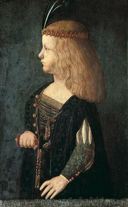 Framed Print : DEI CONTI, Bernardino (1450-1525). Portrait of Francis II Sforza. 1496. Renaissance art. Quattrocento. Oil on canvas. VATICAN CITY. Vatican Museums