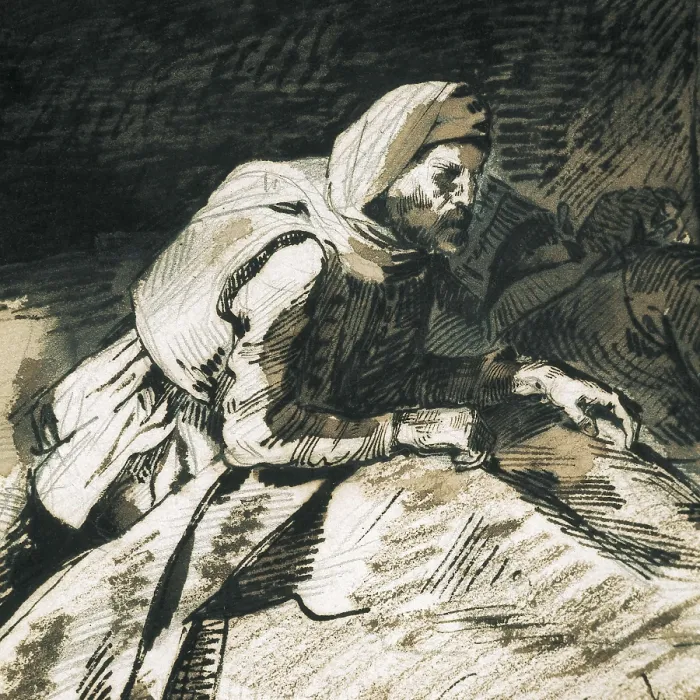 Framed Print : DELACROIX, Eugne (1798-1863). Military Hospital Interior. 1824. Detail. Romanticism. Drawing. UNITED STATES OF AMERICA. Chicago. Art Institute of Chicago Framed Print : DELACROIX, Eugne (1798-1863). Military Hospital Interior. 1824. Detail. Romanticism. Drawing. UNITED STATES OF AMERICA. Chicago. Art Institute of Chicago