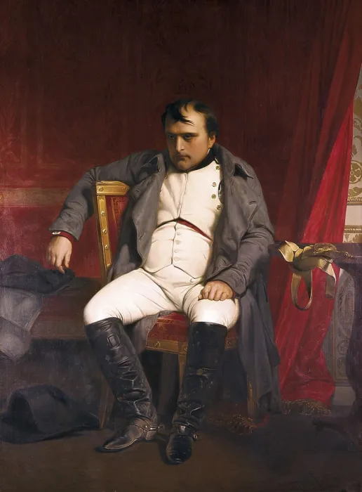 Framed Print : DELAROCHE, Hippolyte (1797-1856). Napoleon after his Abdication. ca. 1815. Oil on canvas. SPAIN. Madrid. St. Fernando Royal Academy Museum