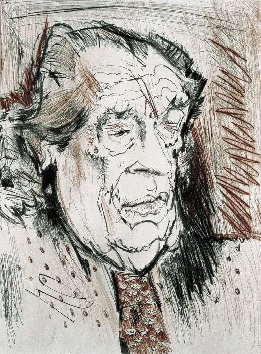 Framed Print : DELGADO RAMOS, Alvaro (1922). Portrait of Rafael Alberti. 2nd half 20th c. Drawing. AISA / Everett Collection - Image has fine art copyright