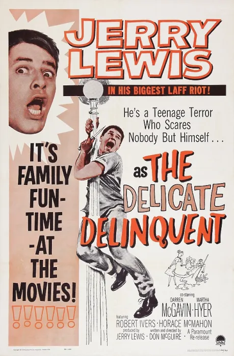 Framed Print : THE DELICATE DELINQUENT, US poster art, Jerry Lewis, 1957