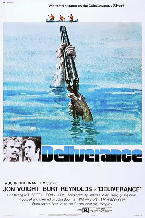 Framed Print : DELIVERANCE, US poster art, from left: Jon Voight, Burt Reynolds, 1972