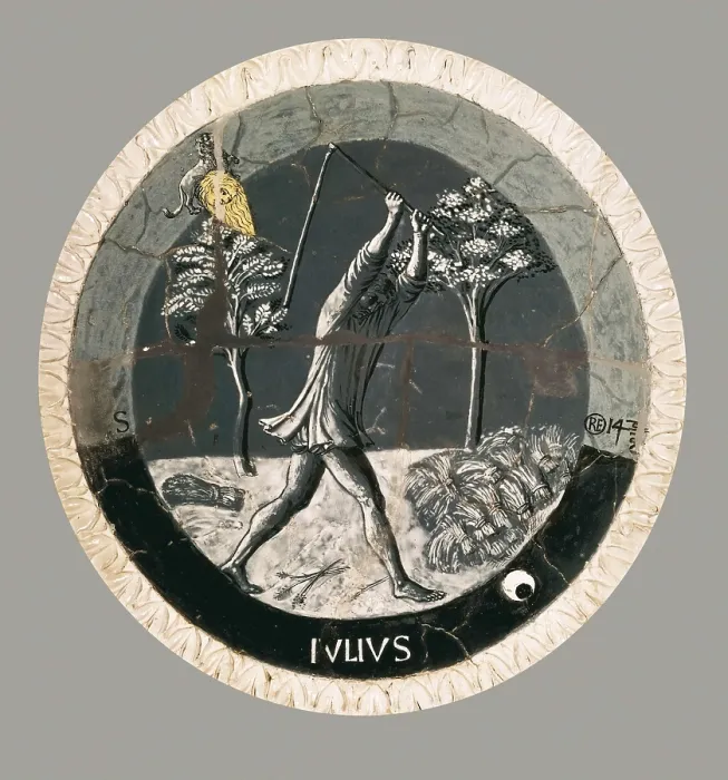 Framed Print : DELLA ROBBIA, Luca (1400-1482). Works of the Months. July. c. 1450-1456. Harvesting scene. Renaissance art. Quattrocento. Florentine school. Terra-cotta. UNITED KINGDOM. London