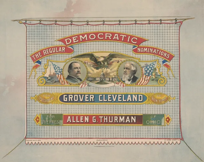 Framed Print : Democratic campaign poster for the 1888 Presidential election Framed Print : Democratic campaign poster for the 1888 Presidential election