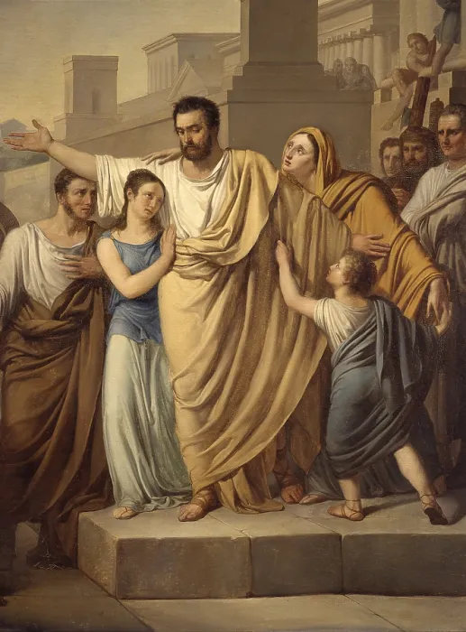 Framed Print : The Departure of Attilius Regulus for Carthage (La partenza di Attilio Regolo per Cartagine), by Sigismondo Nappi, 1826, 19th Century, oil on canvas - Italy, Lombardy, Milan Framed Print : The Departure of Attilius Regulus for Carthage (La partenza di Attilio Regolo per Cartagine), by Sigismondo Nappi, 1826, 19th Century, oil on canvas - Italy, Lombardy, Milan
