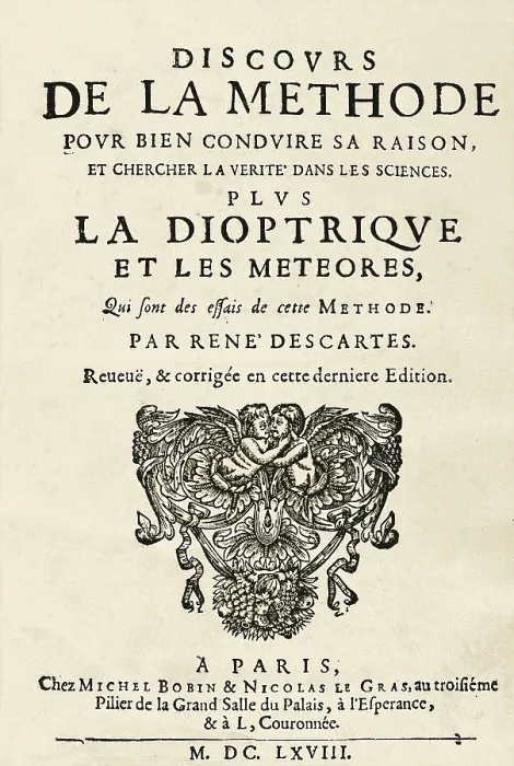 Framed Print : DESCARTES, Ren (1596-1650). 'Discourse on Method' (Discours de la Mthode). Edition executed in Paris (1668). SPAIN. Barcelona Framed Print : DESCARTES, Ren (1596-1650). 'Discourse on Method' (Discours de la Mthode). Edition executed in Paris (1668). SPAIN. Barcelona