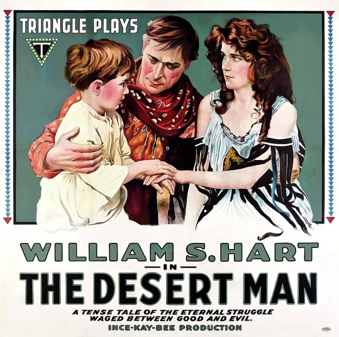 Framed Print : THE DESERT MAN, center: William S. Hart, 1917 Framed Print : THE DESERT MAN, center: William S. Hart, 1917