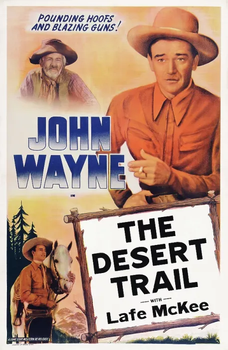 Framed Print : THE DESERT TRAIL, US poster art, Gabby Hayes, John Wayne, 1935