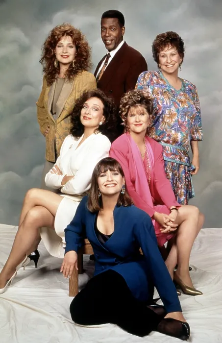 Framed Print : DESIGNING WOMEN, clockwise from front, Jan Hooks, Dixie Carter, Annie Potts, Mesach Taylor, Alice Ghostley, Judith Ivey, 1986-93 (1992 photo) Framed Print : DESIGNING WOMEN, clockwise from front, Jan Hooks, Dixie Carter, Annie Potts, Mesach Taylor, Alice Ghostley, Judith Ivey, 1986-93 (1992 photo)