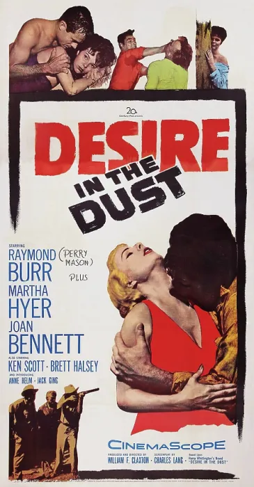 Framed Print : DESIRE IN THE DUST, US poster art, bottom: Martha Hyer, 1960. TM and Copyright 20th Century Fox Film Corp. All rights reserved / courtesy Everett Collection