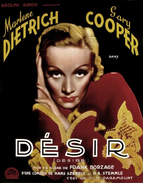 Framed Print : DESIRE, Marlene Dietrich, 1936