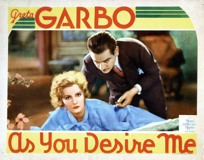 Framed Print : AS YOU DESIRE ME, from left, Greta Garbo, Melvyn Douglas, 1932