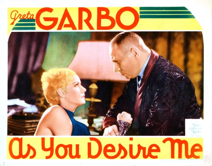 Framed Print : AS YOU DESIRE ME, US lobbycard, from left: Greta Garbo, Erich von Stroheim, 1932