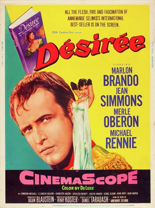 Framed Print : DESIREE, l-r: Marlon Brando, Jean Simmons on US poster art, 1954, TM and Copyright 20th Century Fox Film Corp. All rights reserved. / courtesy Everett Collection Framed Print : DESIREE, l-r: Marlon Brando, Jean Simmons on US poster art, 1954, TM and Copyright 20th Century Fox Film Corp. All rights reserved. / courtesy Everett Collection