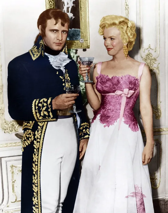 Framed Print : DESIREE, Marilyn Monroe (right) visits Marlon Brando between scenes, on set, 1954. 20th Century Fox-Film Corporation, TM & Copyright / courtesy Everett Collection Framed Print : DESIREE, Marilyn Monroe (right) visits Marlon Brando between scenes, on set, 1954. 20th Century Fox-Film Corporation, TM & Copyright / courtesy Everett Collection