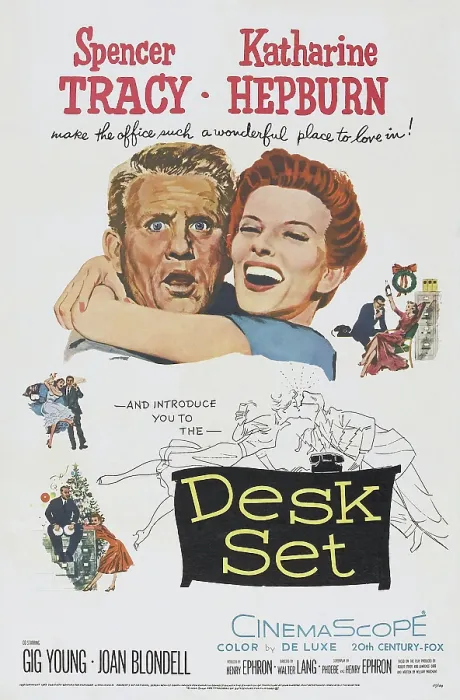 Framed Print : DESK SET, US poster art, from left: Spencer Tracy, Katharine Hepburn on poster art, 1957, TM and Copyright 20th Century Fox Film Corp