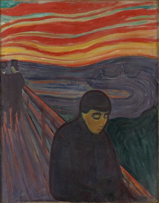 Framed Print : Despair, 1894, Edvard Munch, 1863-1944, Norwegian Expressionist painting, oil on canvas Framed Print : Despair, 1894, Edvard Munch, 1863-1944, Norwegian Expressionist painting, oil on canvas
