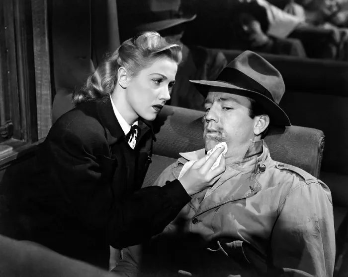 Framed Print : DESPERATE, from left: Audrey Long, Steve Brodie, 1947 Framed Print : DESPERATE, from left: Audrey Long, Steve Brodie, 1947