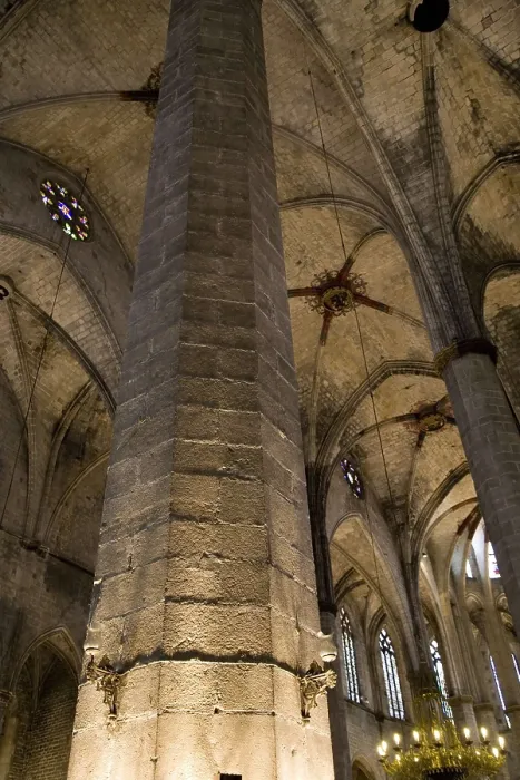 Framed Print : DESPUIG, Ramon (14th c.); MONTAGUT, Berenguer de (14th c.). Church of Santa Mara del Mar. SPAIN. Barcelona. Interior. Gothic art. Architecture