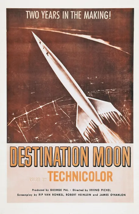 Framed Print : DESTINATION MOON, US poster art, 1950 Framed Print : DESTINATION MOON, US poster art, 1950
