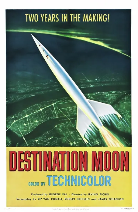 Framed Print : DESTINATION MOON, US poster art, 1950 Framed Print : DESTINATION MOON, US poster art, 1950