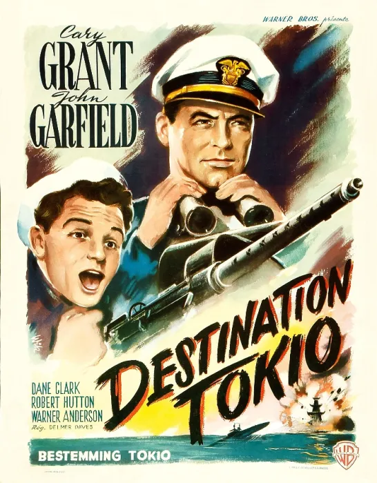 Framed Print : DESTINATION TOKIO, from left: John Garfield, Cary Grant, 1943