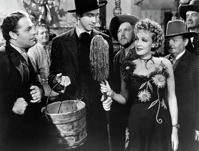 Framed Print : DESTRY RIDES AGAIN, Brian Donlevy, James Stewart, Marlene Dietrich, 1939