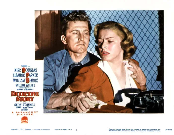 Framed Print : DETECTIVE STORY, Kirk Douglas, Eleanor Parker, 1951