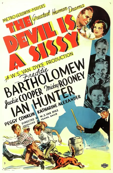 Framed Print : THE DEVIL IS A SISSY, US poster art, from top: Ian Hunter, Peggy Conklin, Jackie Cooper, Mickey Rooney, Freddie Bartholomew, 1936