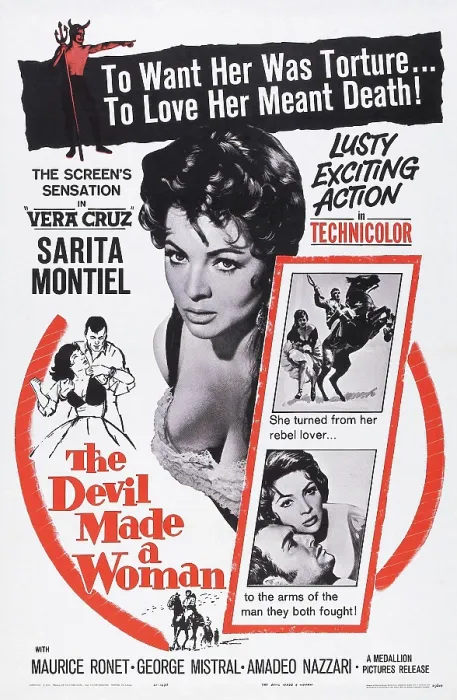 Framed Print : THE DEVIL MADE A WOMAN, (aka A GIRL AGAINST NAPOLEON, aka CARMEN LA DE RONDA), US poster, Sara Montiel, 1959