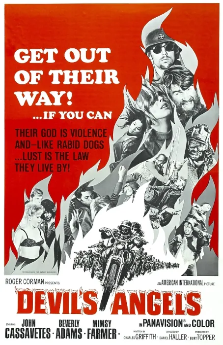 Framed Print : DEVIL'S ANGELS, Beverly Adams (brunette girl, center), Mimsy Farmer (blonde girl, upper center), 1967