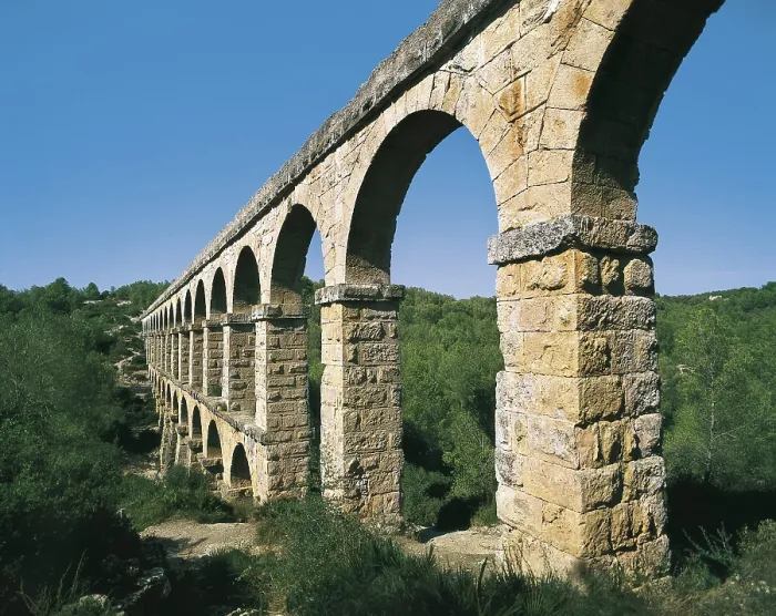 Framed Print : Devil's Bridge Aqueduct. 2nd c. SPAIN. CATALONIA. TARRAGONA. Tarragona. Also known as Ferreres Acqueduct or Devil's Bridge (Pont del Diable), 217 m. long and 26 m. high Framed Print : Devil's Bridge Aqueduct. 2nd c. SPAIN. CATALONIA. TARRAGONA. Tarragona. Also known as Ferreres Acqueduct or Devil's Bridge (Pont del Diable), 217 m. long and 26 m. high