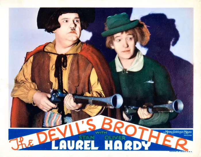 Framed Print : THE DEVIL'S BROTHER, US lobbycard, from left: Oliver Hardy, Stan Laurel, 1933