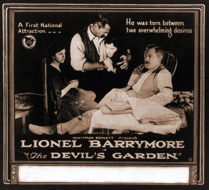 Framed Print : THE DEVIL'S GARDEN, Lionel Barrymore, Doris Rankin, 1920