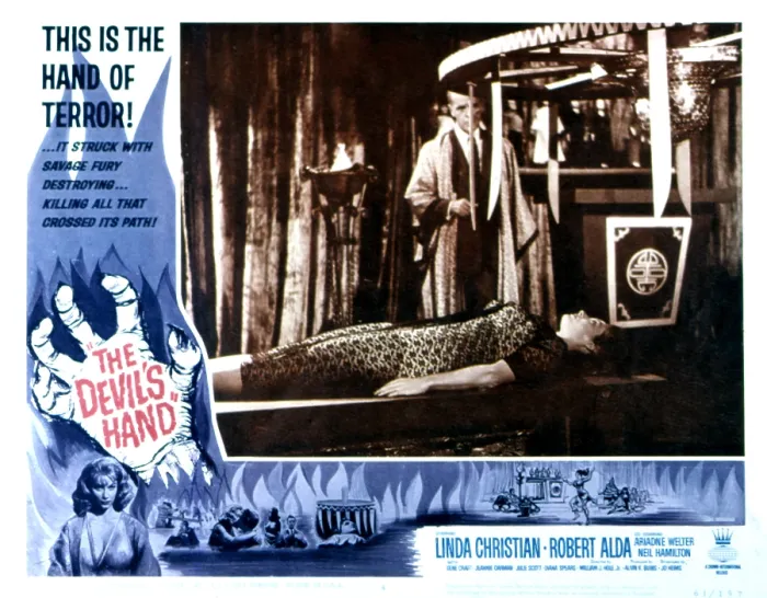Framed Print : THE DEVIL'S HAND, Neil Hamilton, Ariadna Welter, 1962